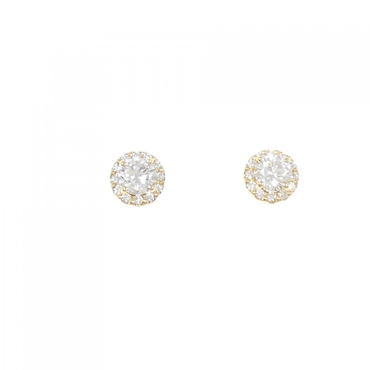 [再加工款] K18YG/ST鑽石耳環 0.217CT 0.225CT EF SI2 VG-GOOD