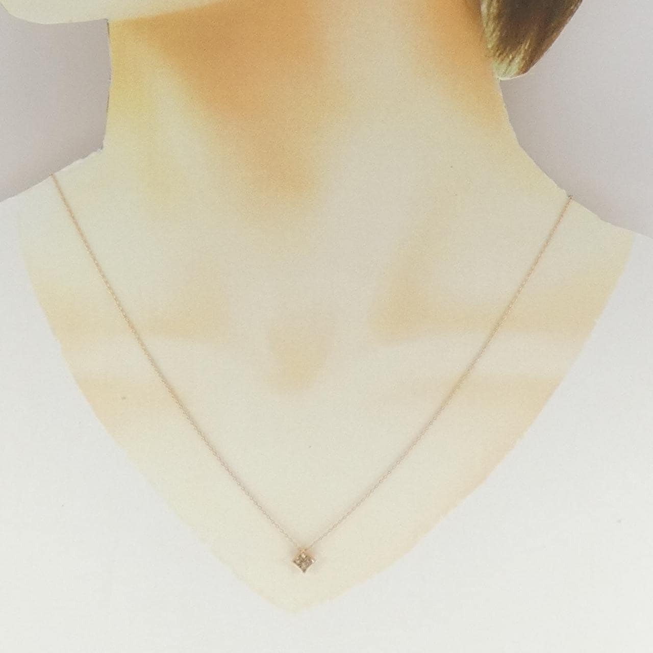 K18PG ダイヤモンド ネックレス 0.18CT