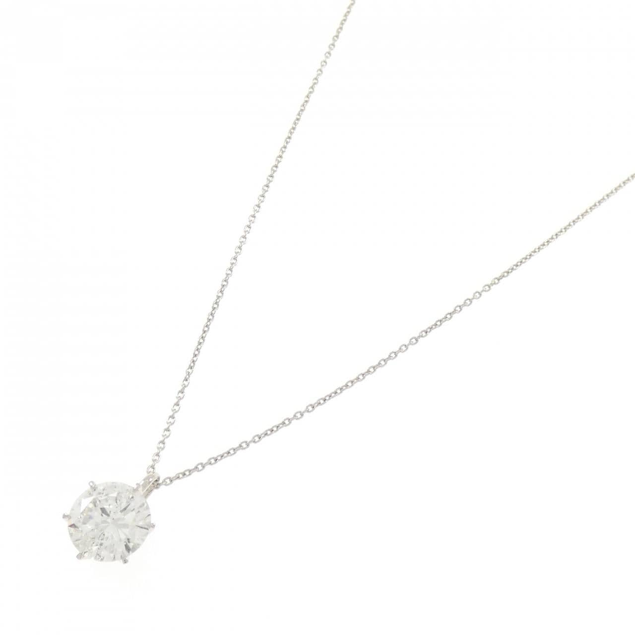 【リメイク】PT900/PT850 ダイヤモンド ネックレス 3.181CT H I1 Good