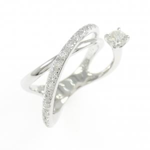 K18WG ダイヤモンド ピンキーリング 0.132CT