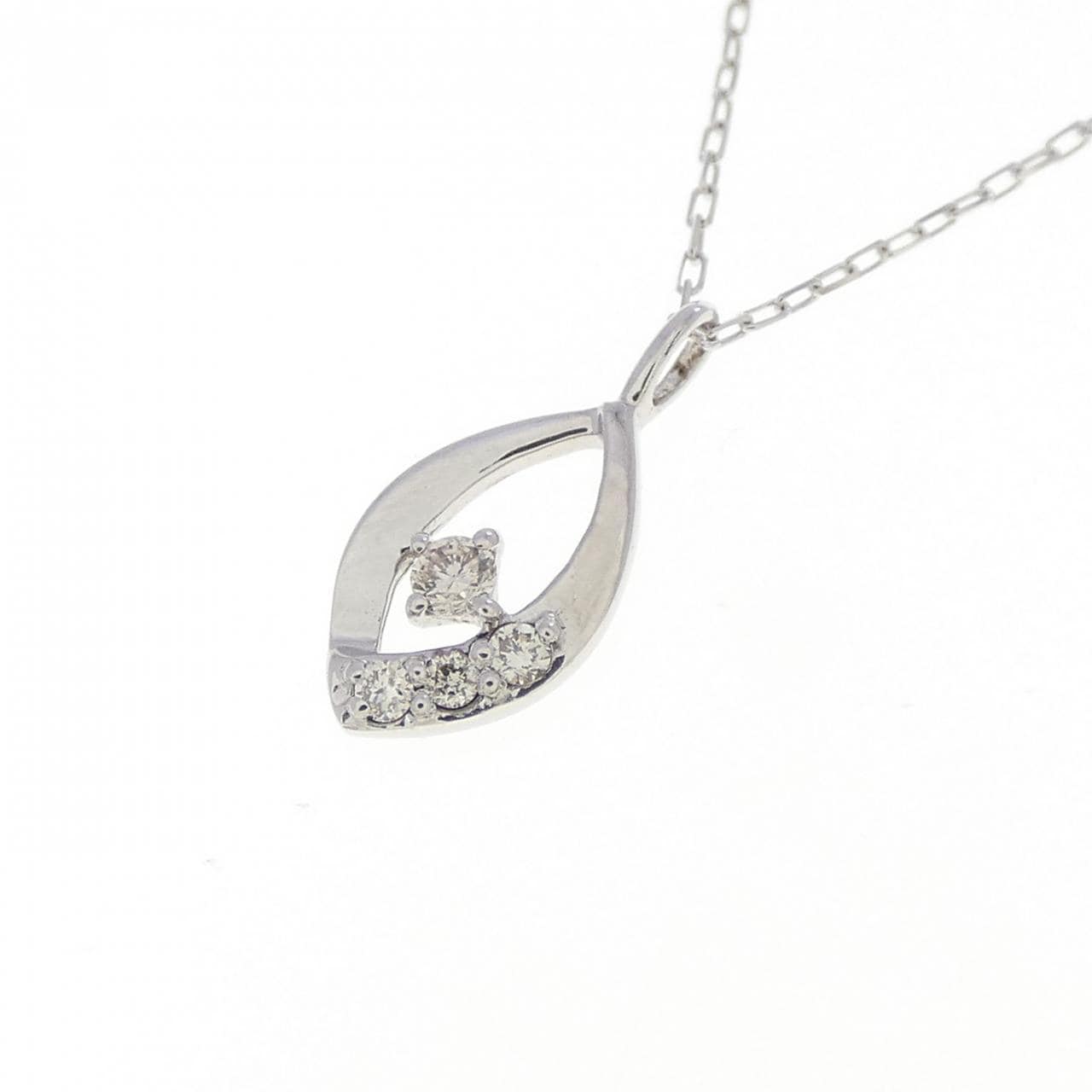 K10WG ダイヤモンド ネックレス 0.02CT