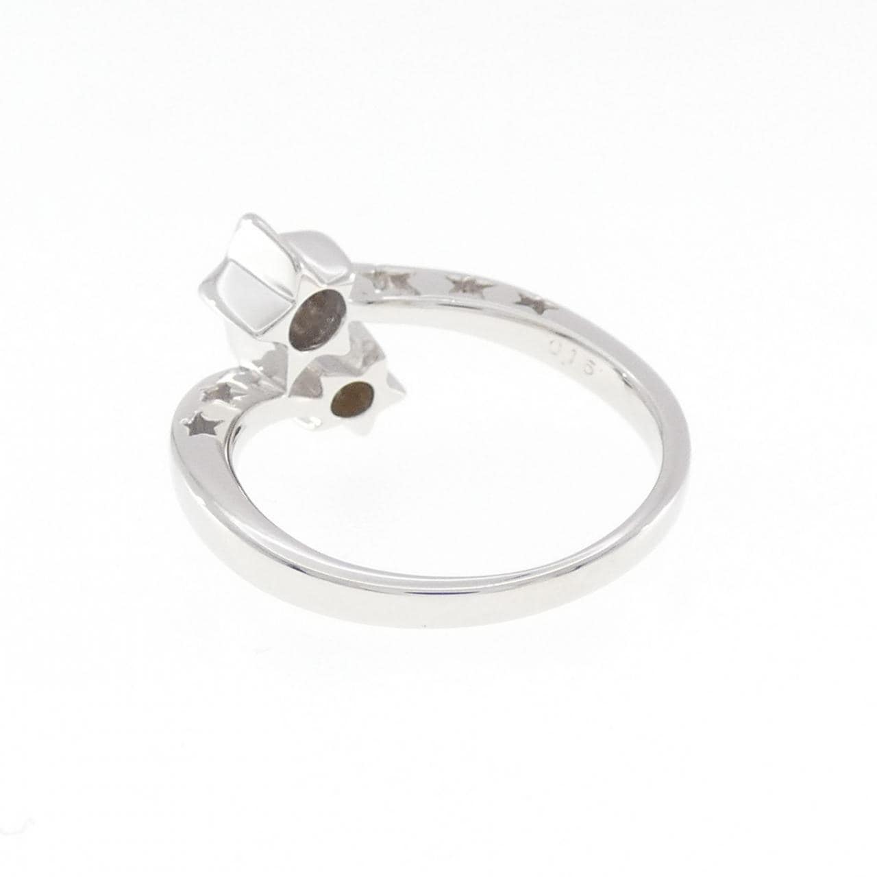 K18WG スター ダイヤモンド リング 0.15CT