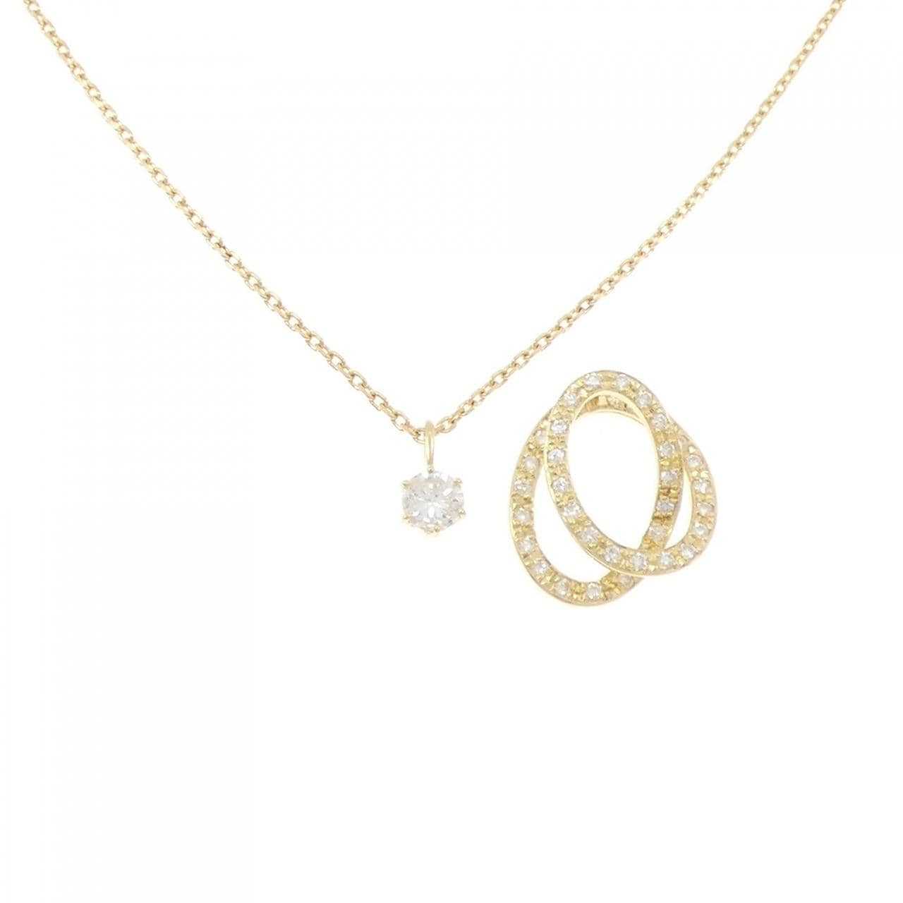 K18YG 2WAY ダイヤモンド ネックレス 0.56CT
