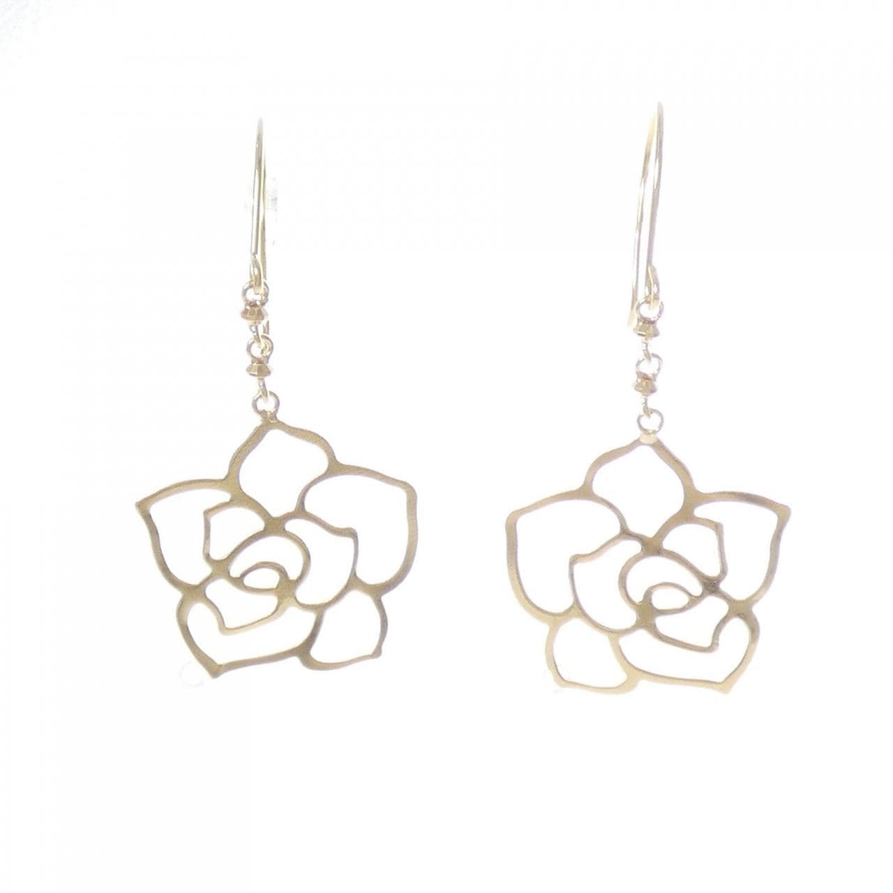 【新品】K18YG フラワー ピアス