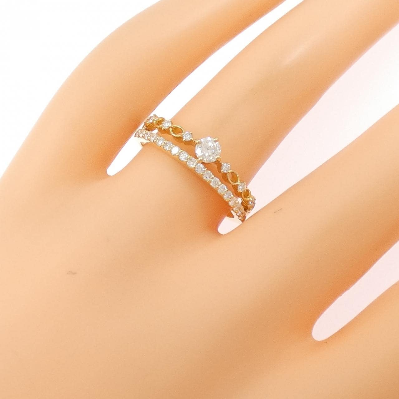 【リメイク】K18YG ダイヤモンド リング 0.40CT