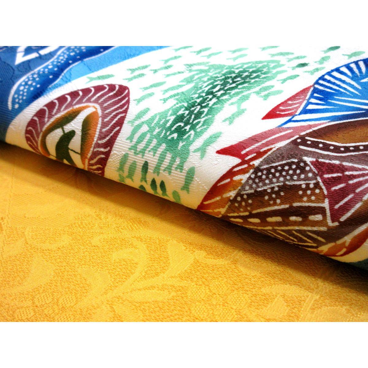 【新品】名古屋帯　城間栄市　本場琉球紅型