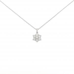 PT900/PT850 フラワー ダイヤモンド ネックレス 1.00CT