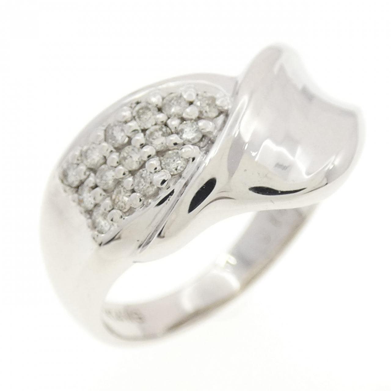 K14WG ダイヤモンド リング 0.14CT
