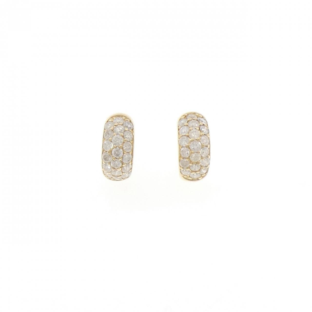 K18YG パヴェ ダイヤモンド ピアス 1.00CT