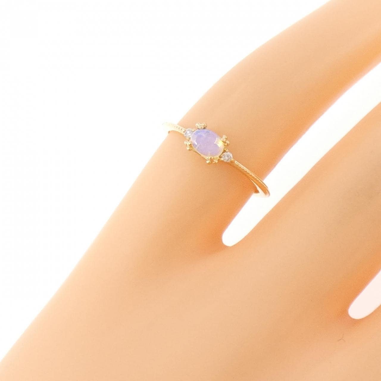 アガット オパール ピンキーリング