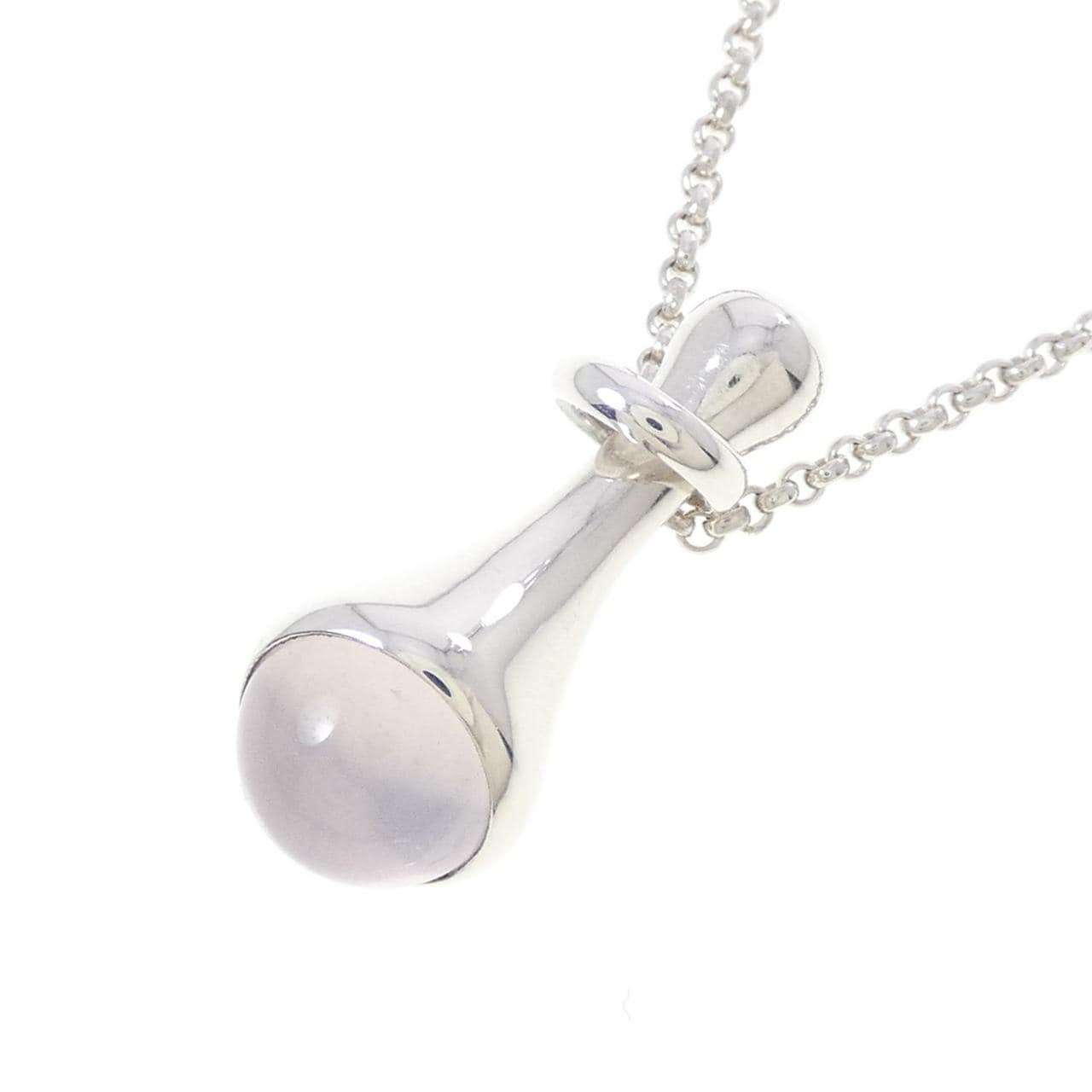 ジョージ ジェンセン ローズクオーツ ネックレス