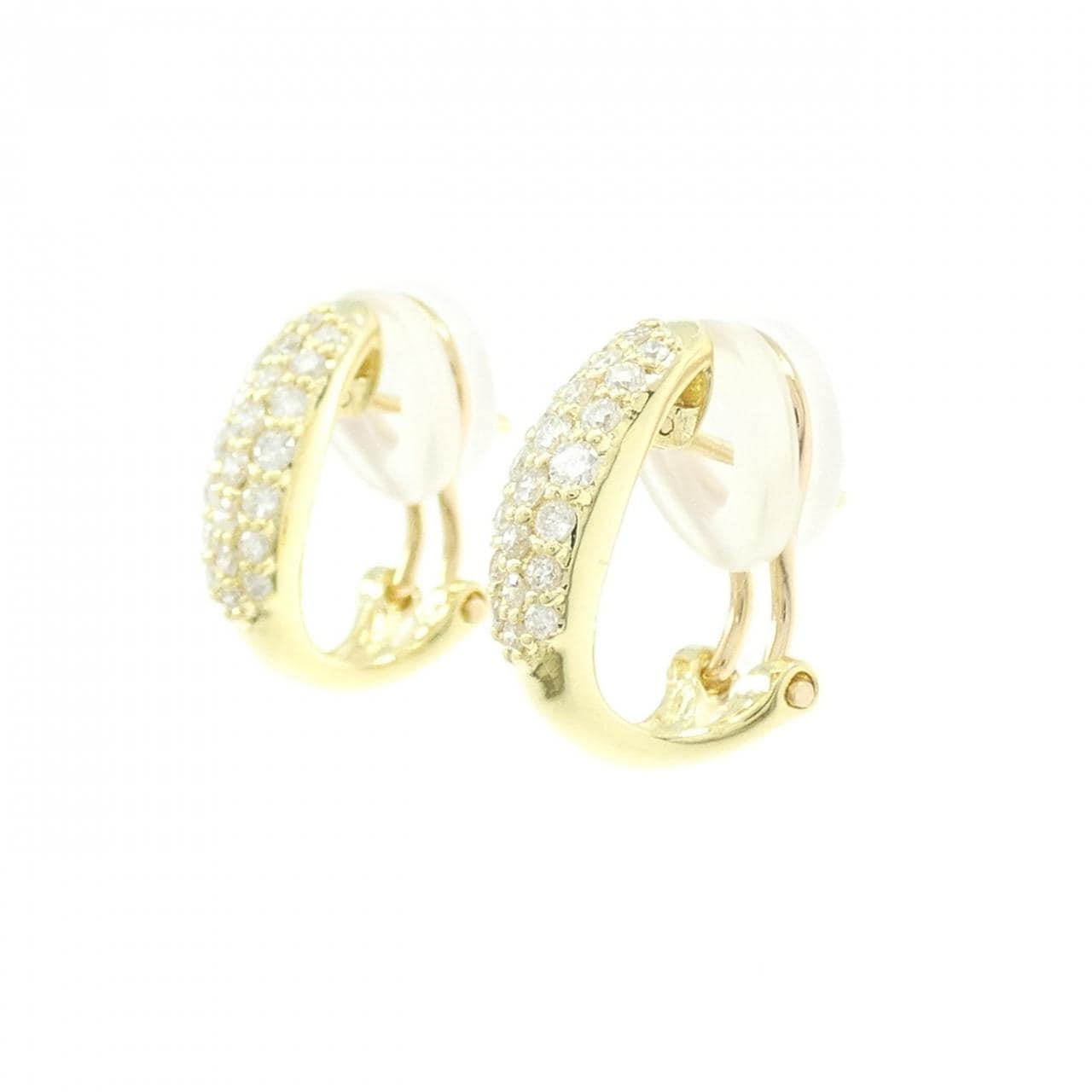 K18YG パヴェ ダイヤモンド ピアス/イヤリング 0.50CT