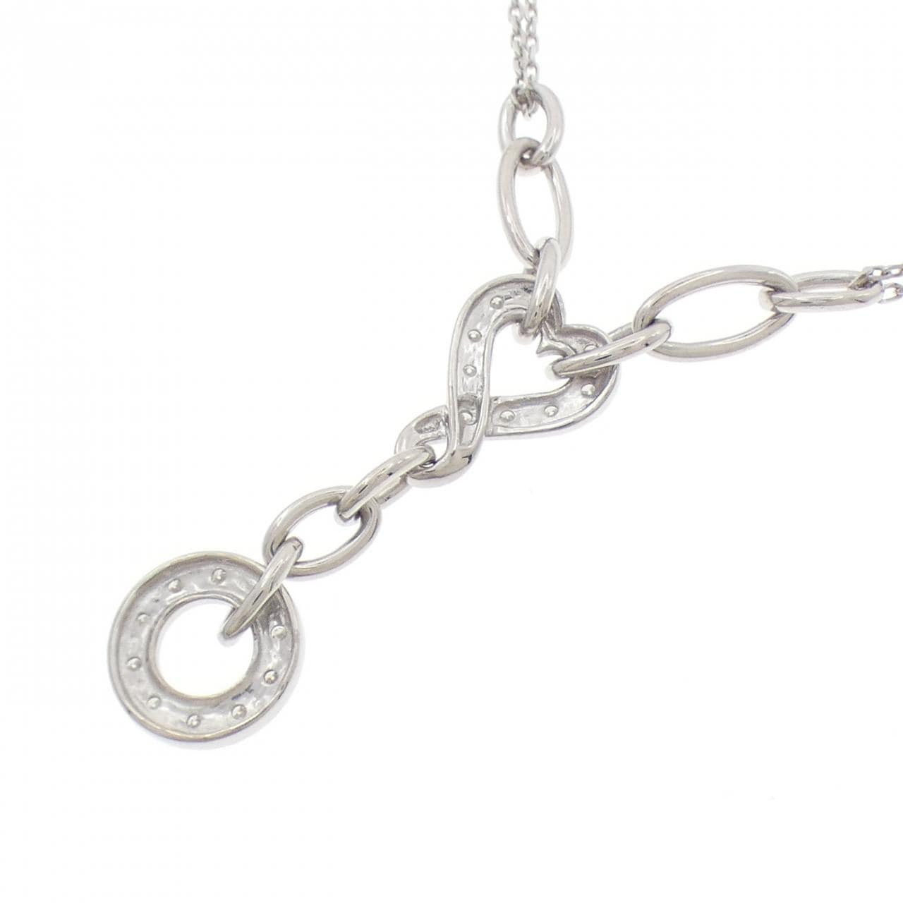 750WG ハート ダイヤモンド ネックレス