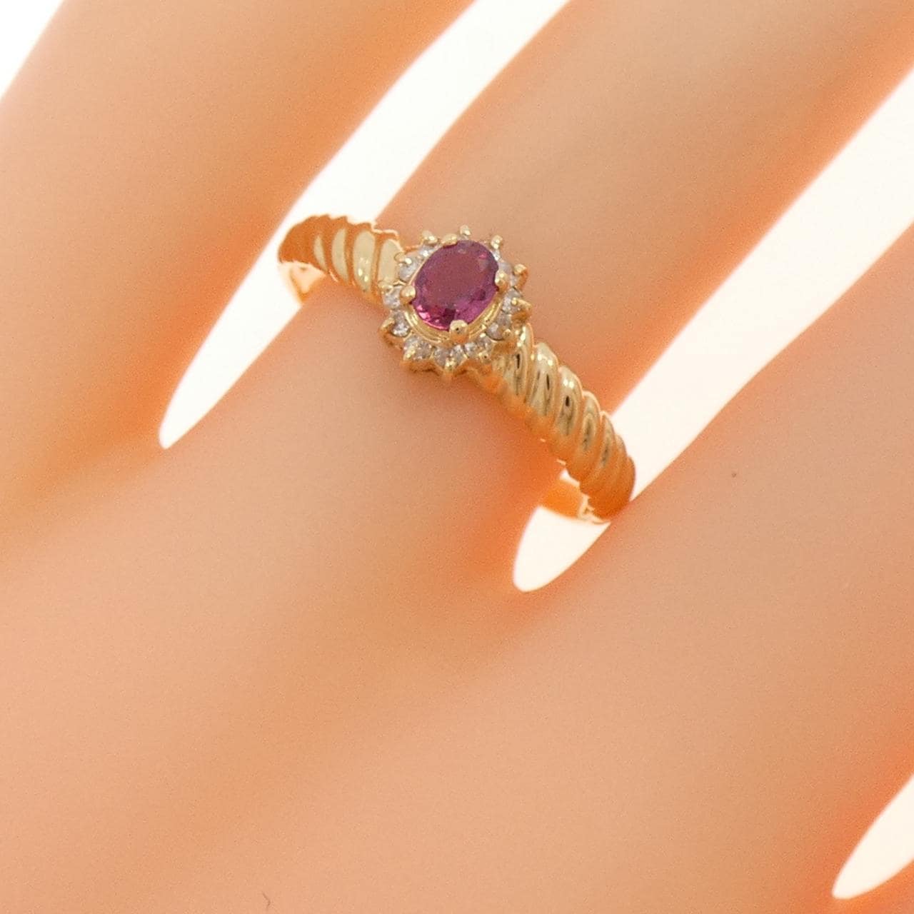 K18YG ルビー リング