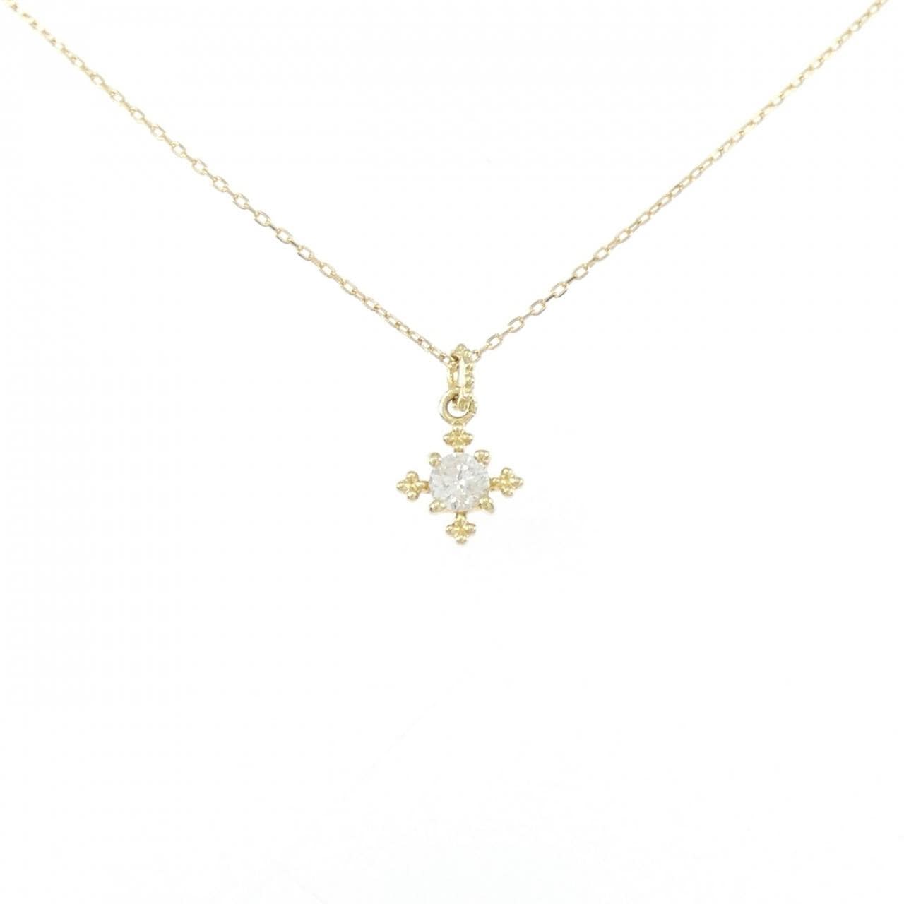 K18YG ダイヤモンド ネックレス 0.12CT