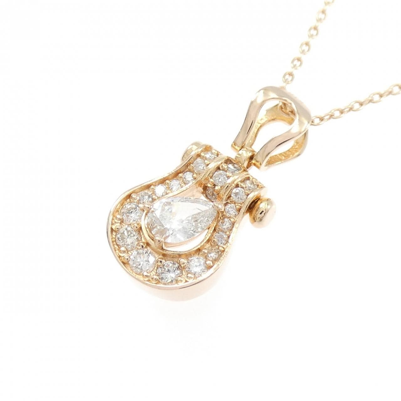 K18PG ダイヤモンド ネックレス 0.16CT