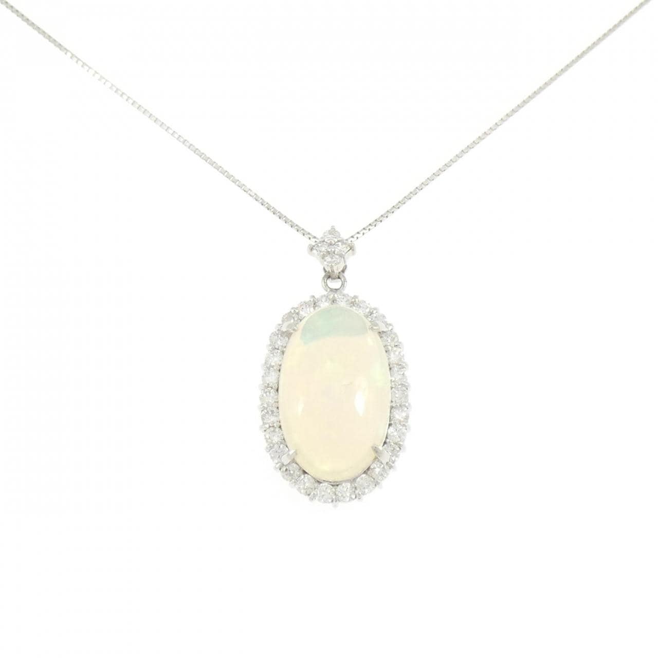 PT900/PT850 オパール ネックレス 8.13CT