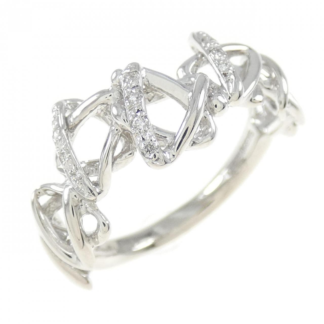 K18WG ダイヤモンド リング 0.05CT