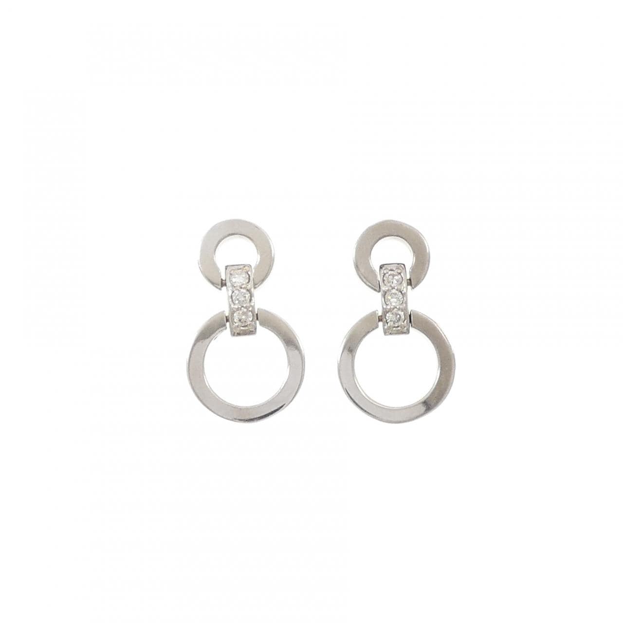 K18WG ダイヤモンド ピアス 0.14CT