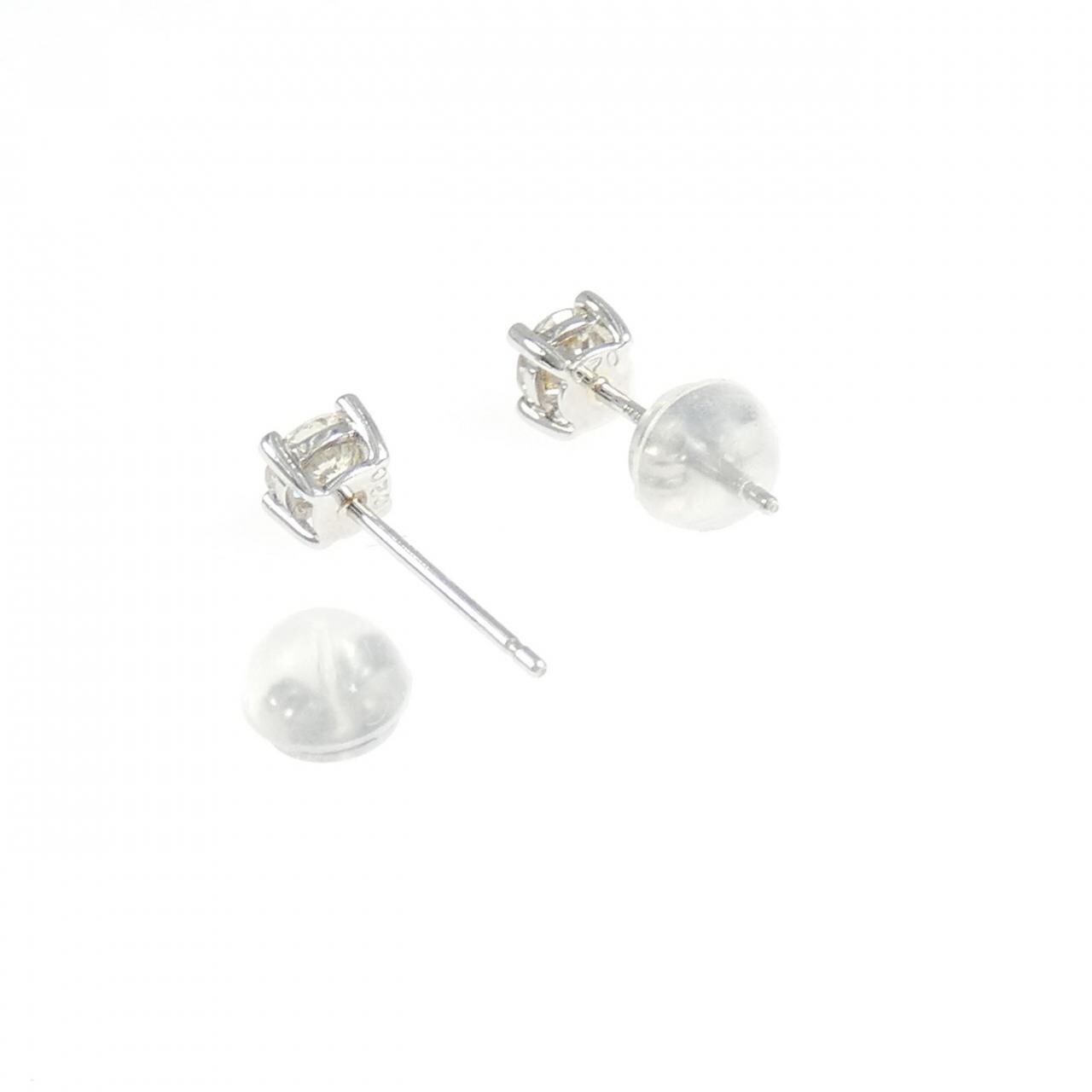 PT900 ソリティア ダイヤモンド ピアス 0.46CT