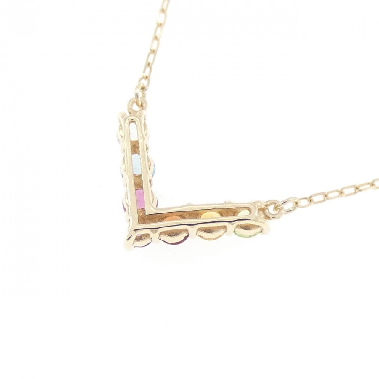 K10YG Color Stone Necklace