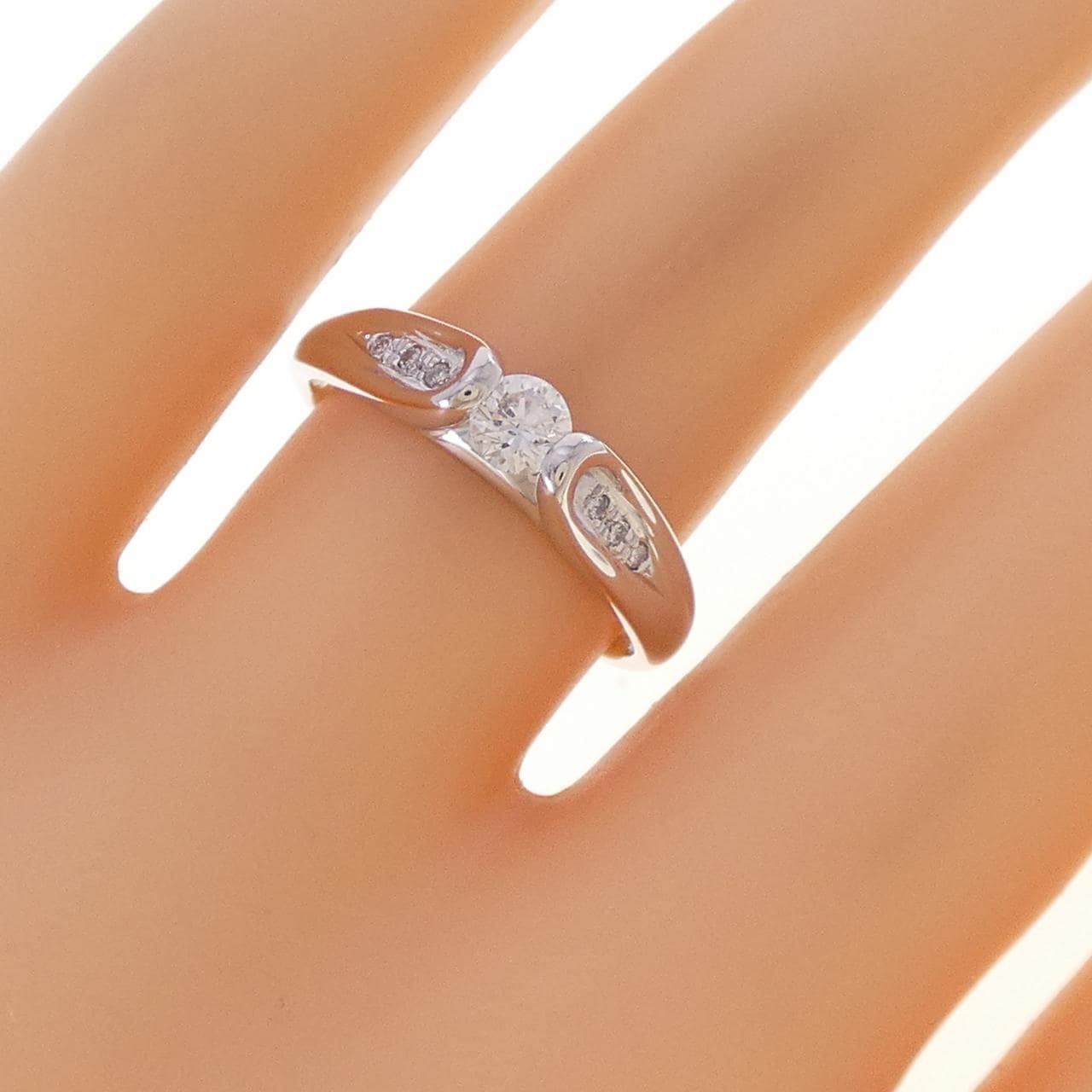 K18WG ダイヤモンド リング 0.208CT