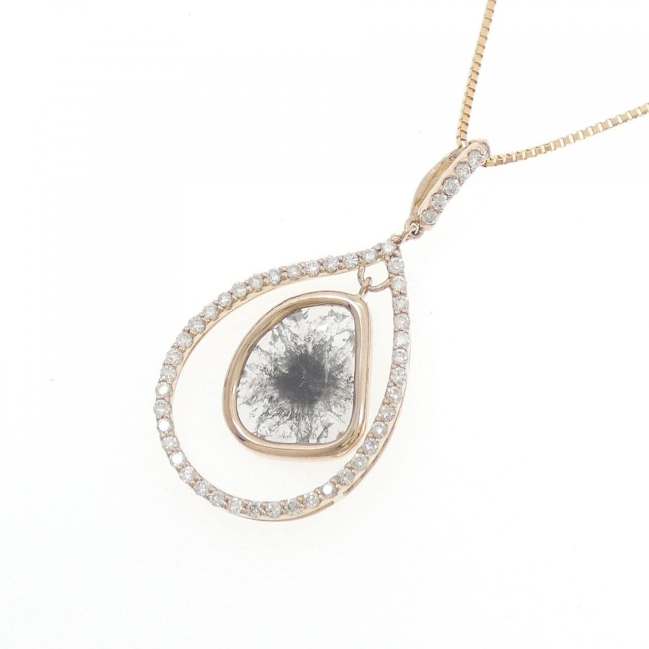 K18PG/K18YG Diamond Necklace 1.58CT