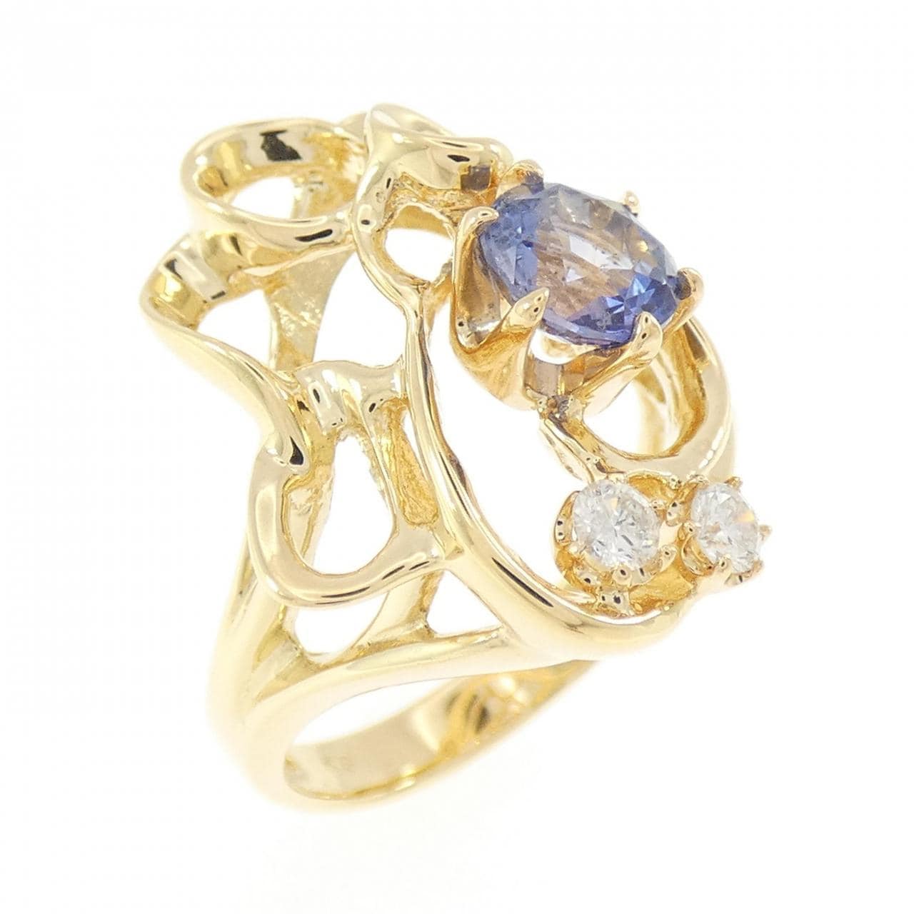 K18YG サファイヤ リング 1.21CT