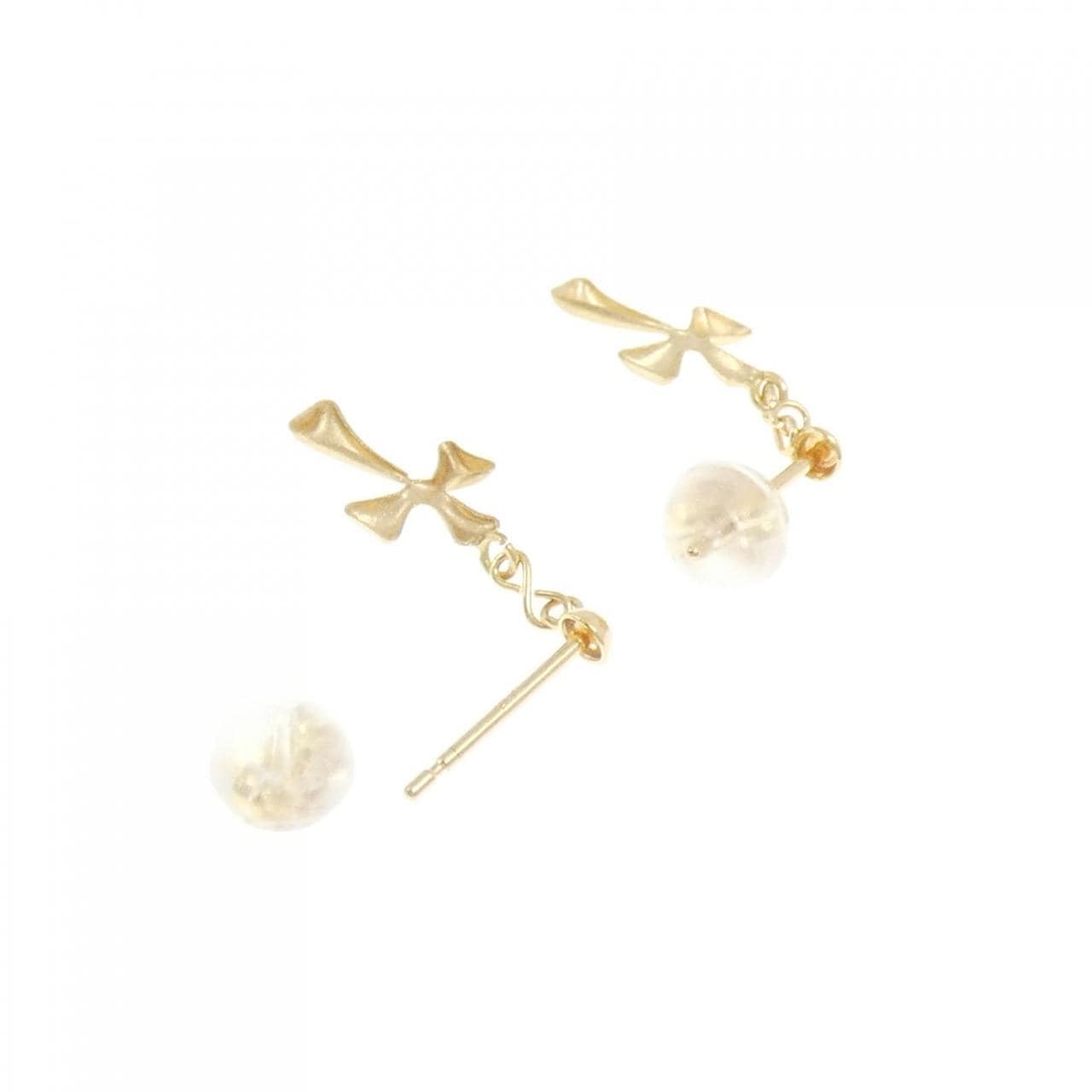 K18YG クロス ピアス