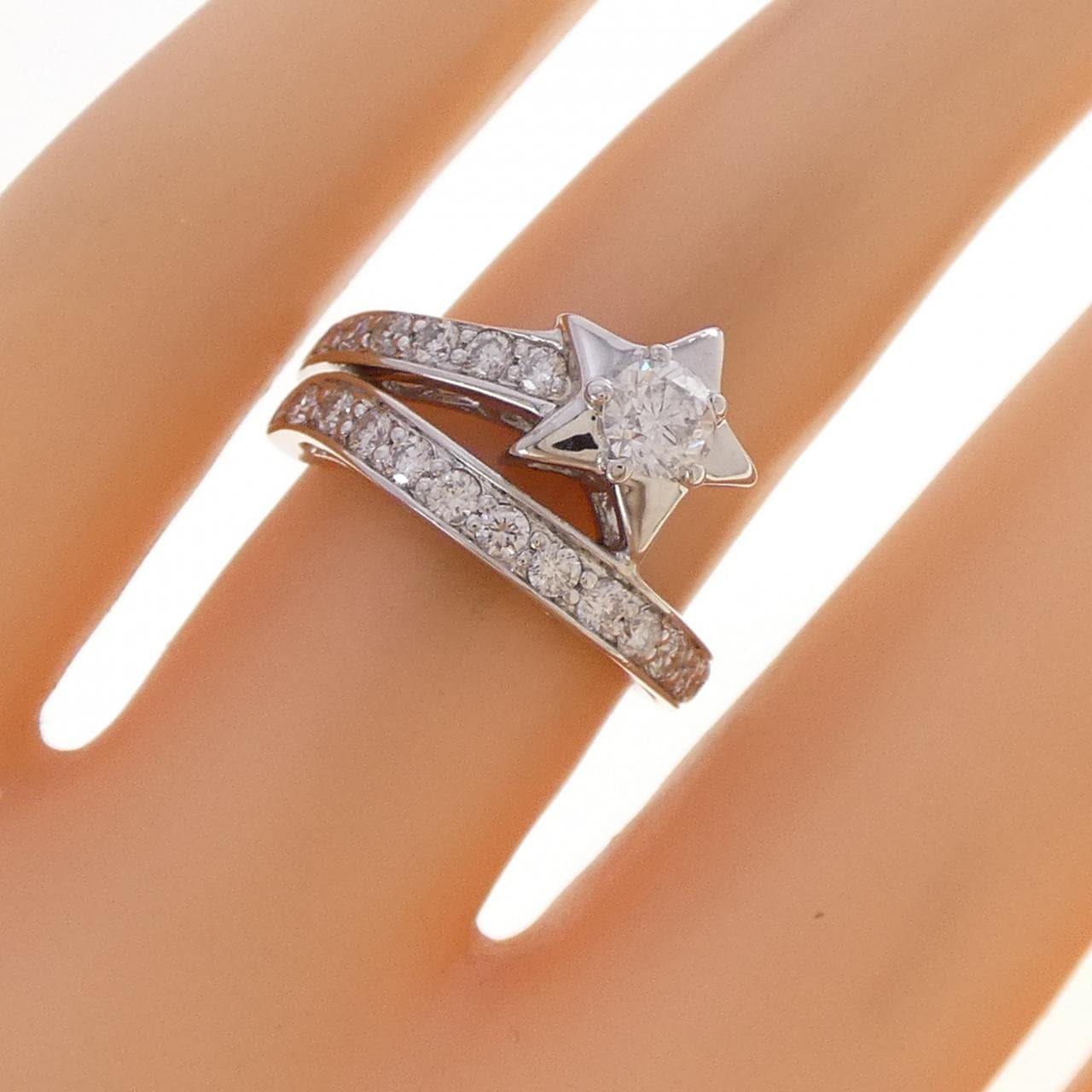 PT900 スター ダイヤモンド リング 0.312CT