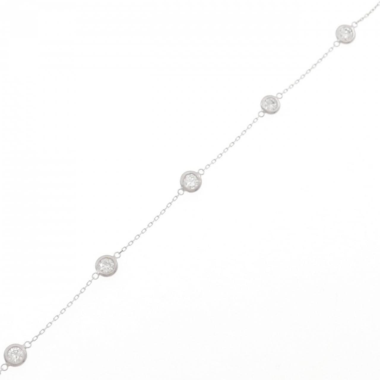 K18WG ダイヤモンド ブレスレット 1.00CT