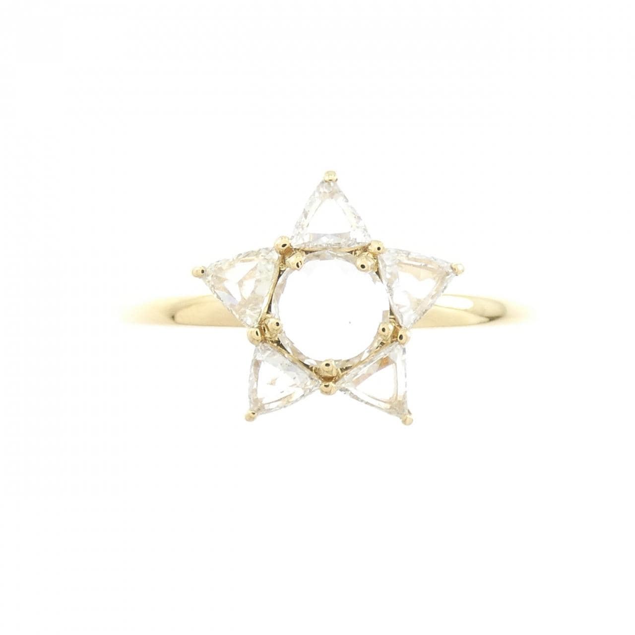 K18YG スター ダイヤモンド リング 0.59CT
