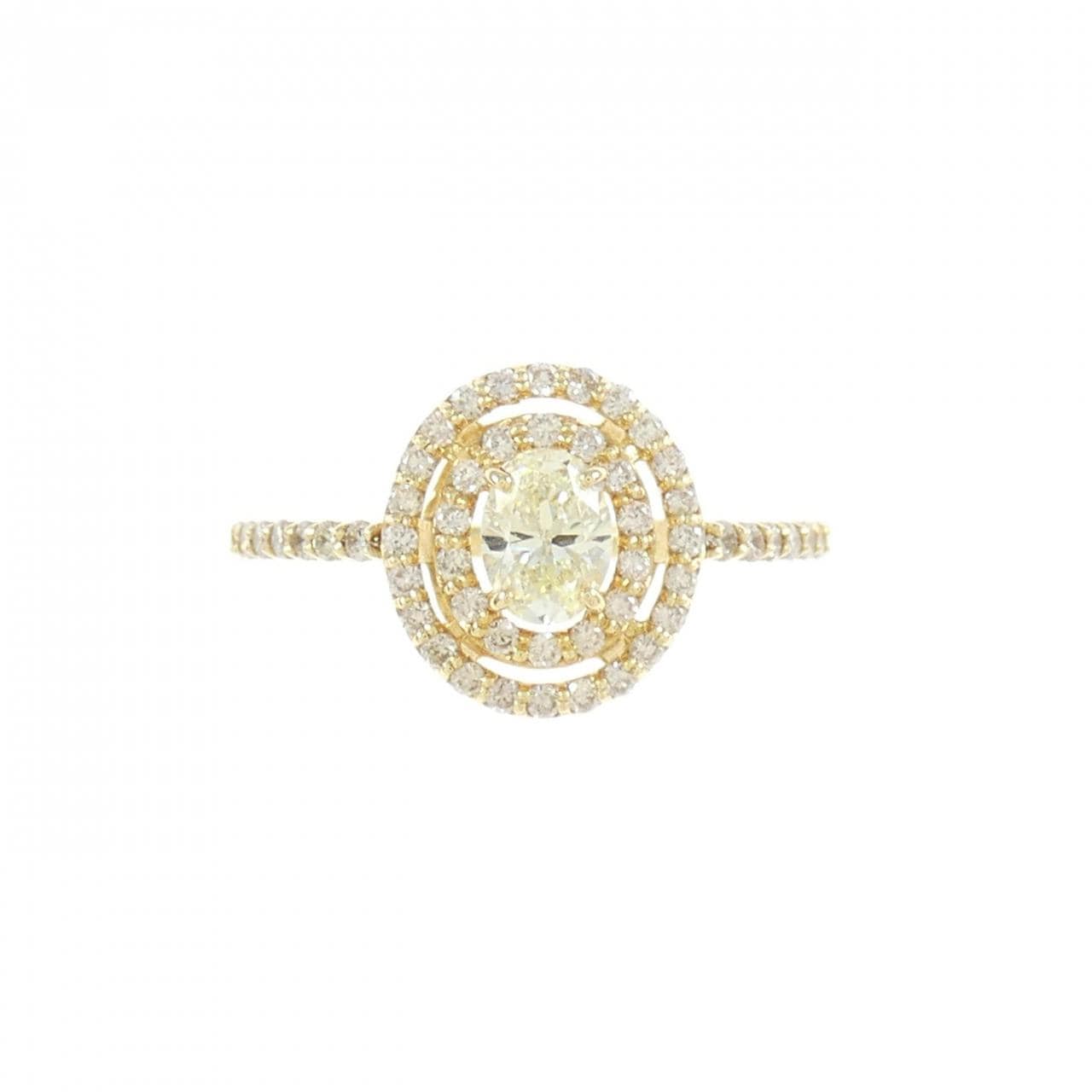 [BRAND NEW] K18YG Diamond ring 0.331CT M VVS2 oval cut