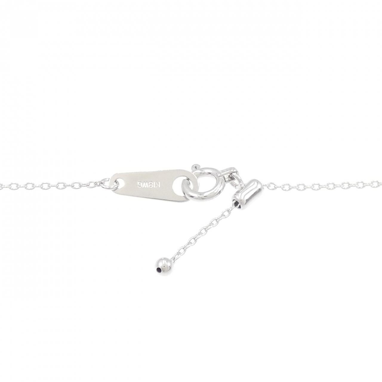 K18WG クロス ダイヤモンド ネックレス 0.21CT