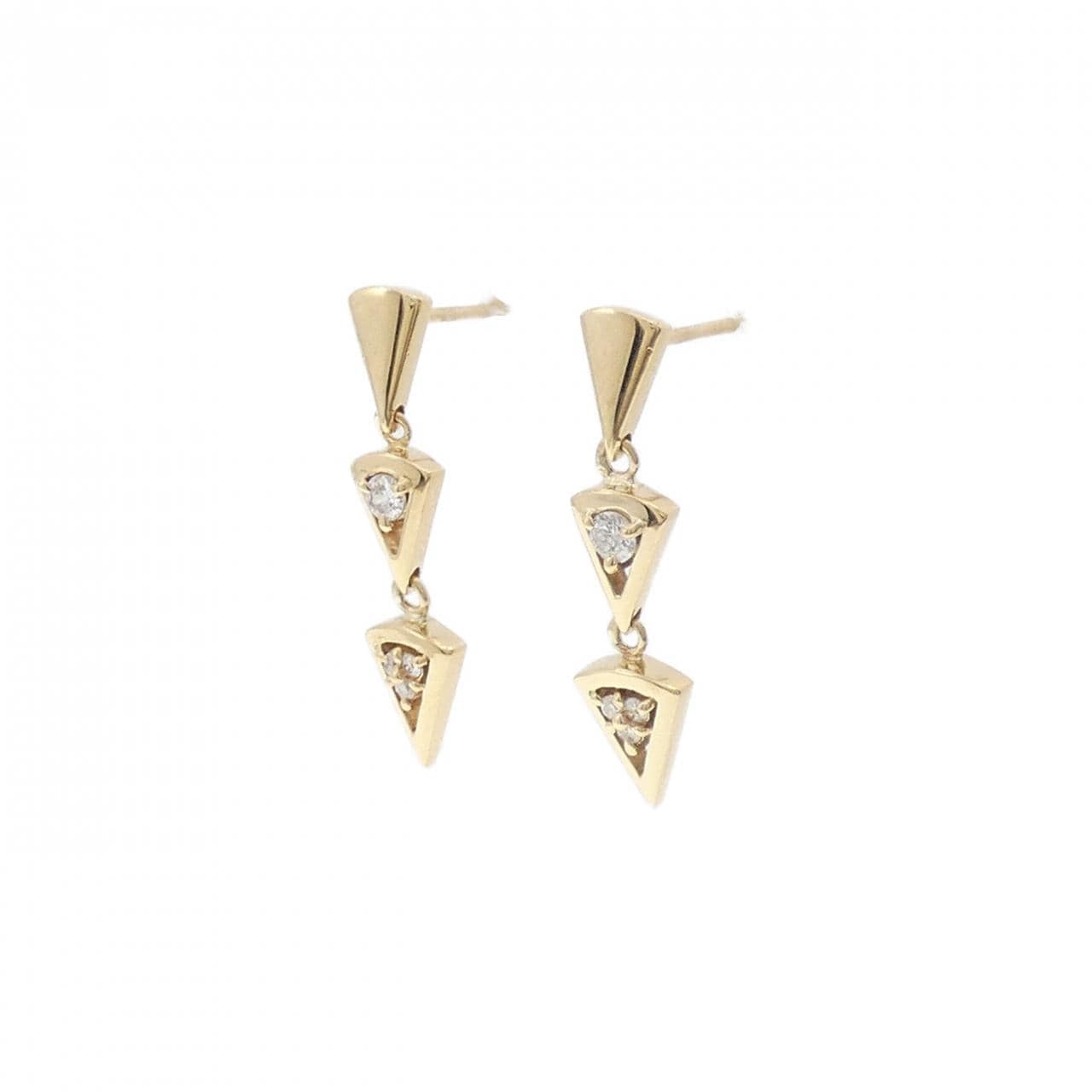 K18YG钻石耳环 0.14CT