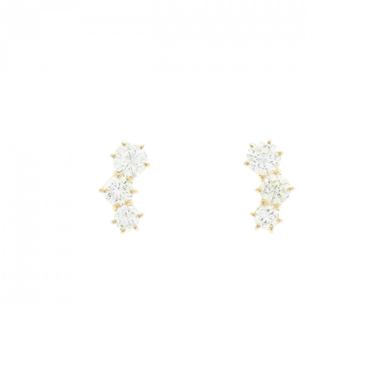 【リメイク】K18YG ダイヤモンド ピアス 0.70CT