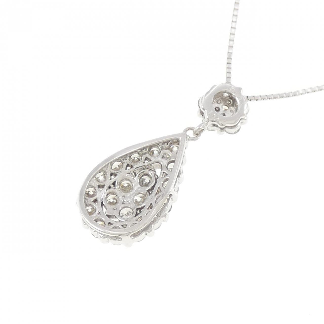 K18WG ダイヤモンド ネックレス 1.00CT