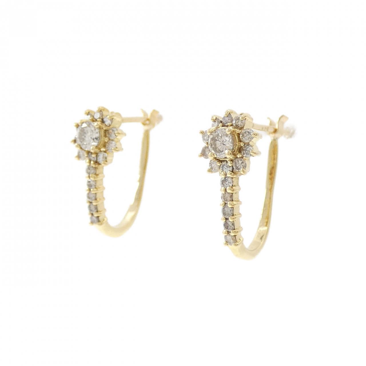 K18YG ダイヤモンド ピアス 0.50CT