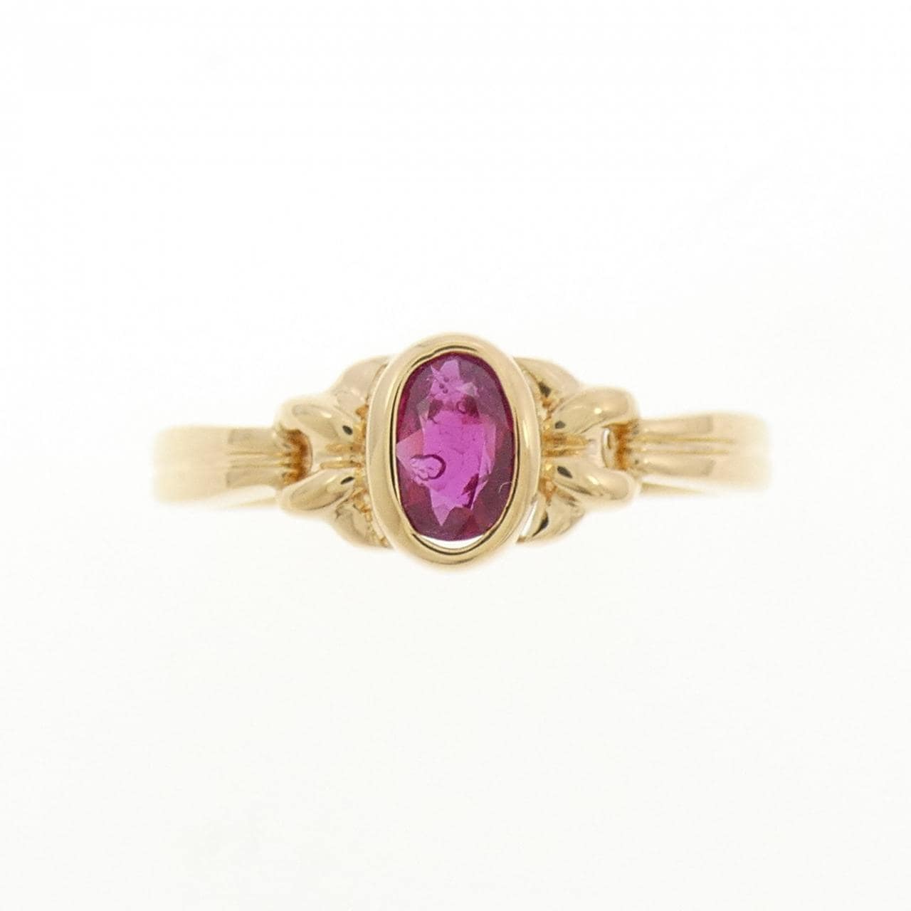 K18YG ルビー リング 0.25CT