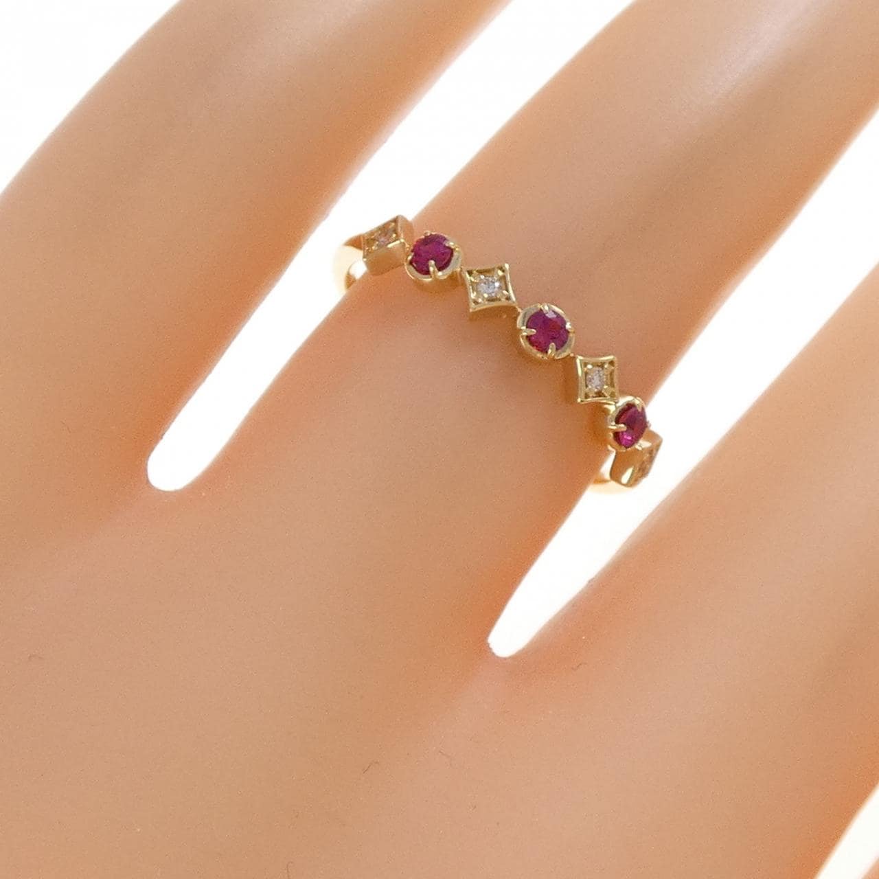 K18YG ルビー リング 0.10CT