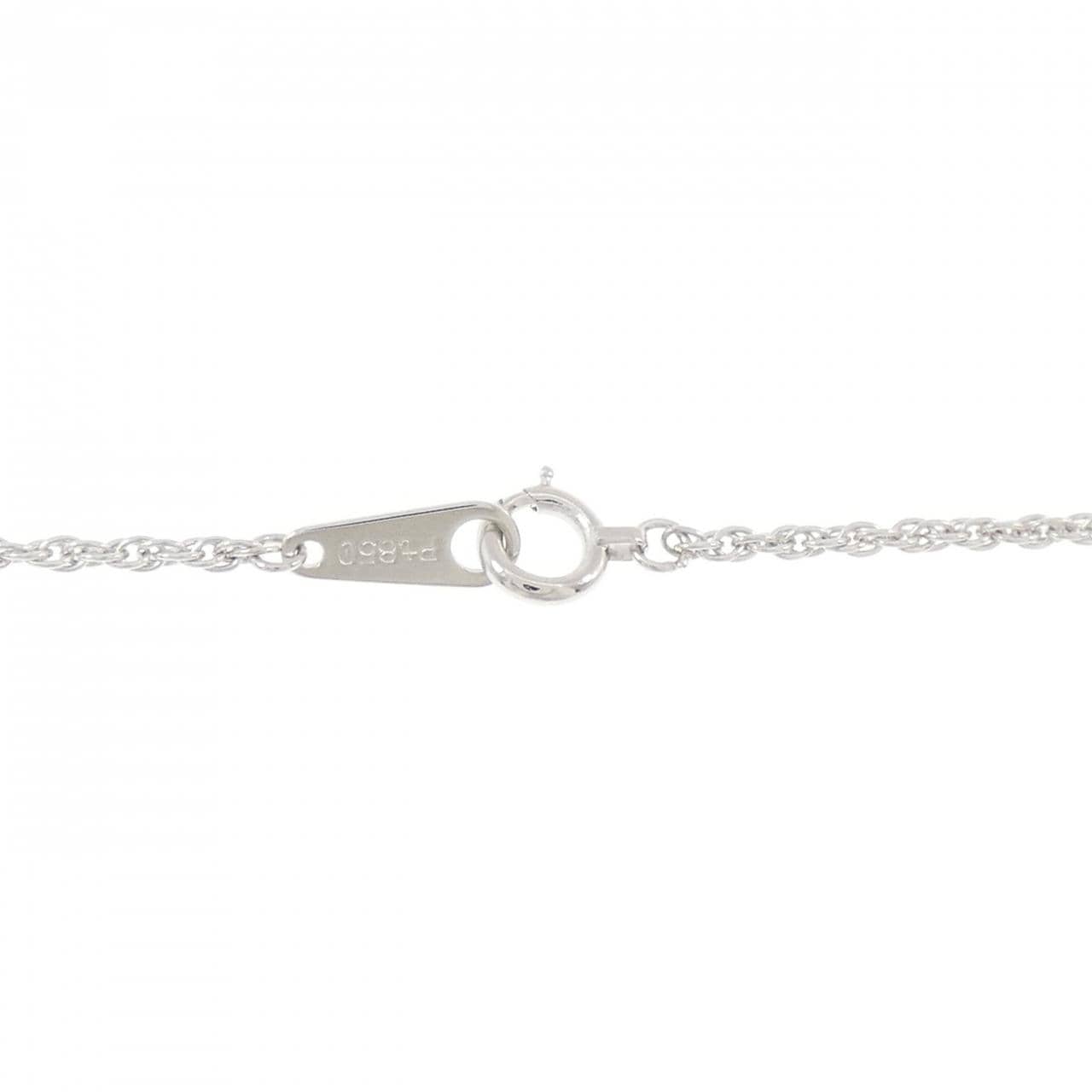 PT900/PT850 エメラルド ネックレス 0.75CT