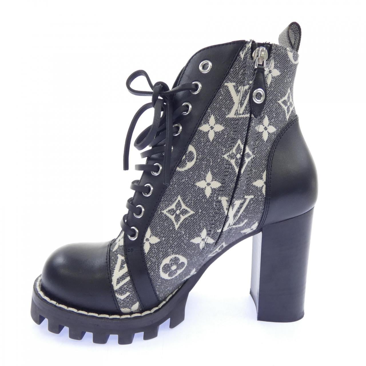 ルイヴィトン LOUIS VUITTON モノグラムデニム スタートレイルライン ブーツ