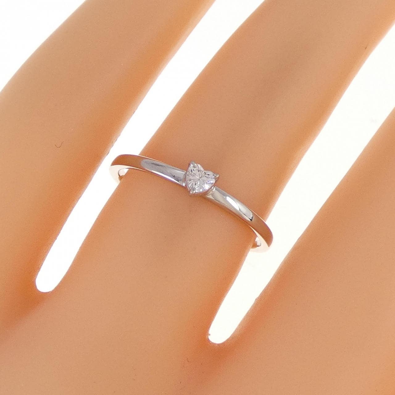 PT ハート ダイヤモンド リング 0.08CT