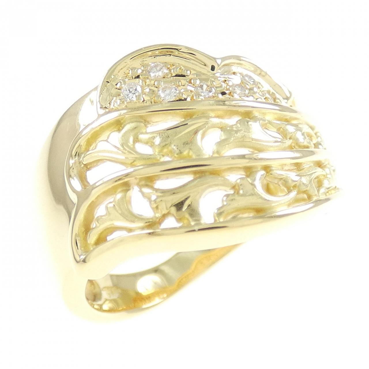K18YG ダイヤモンド リング 0.08CT