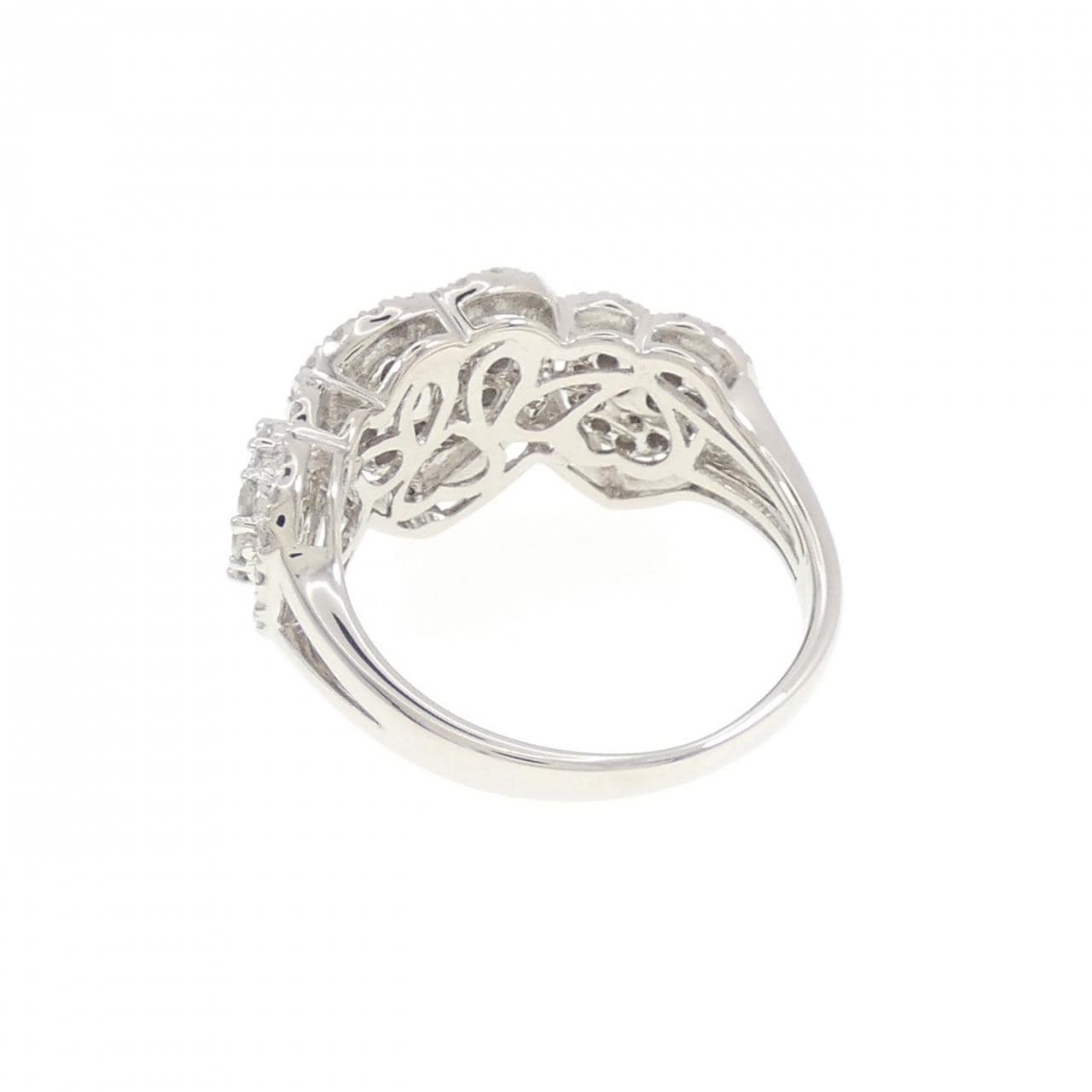 K18WG ハート ダイヤモンド リング 1.00CT