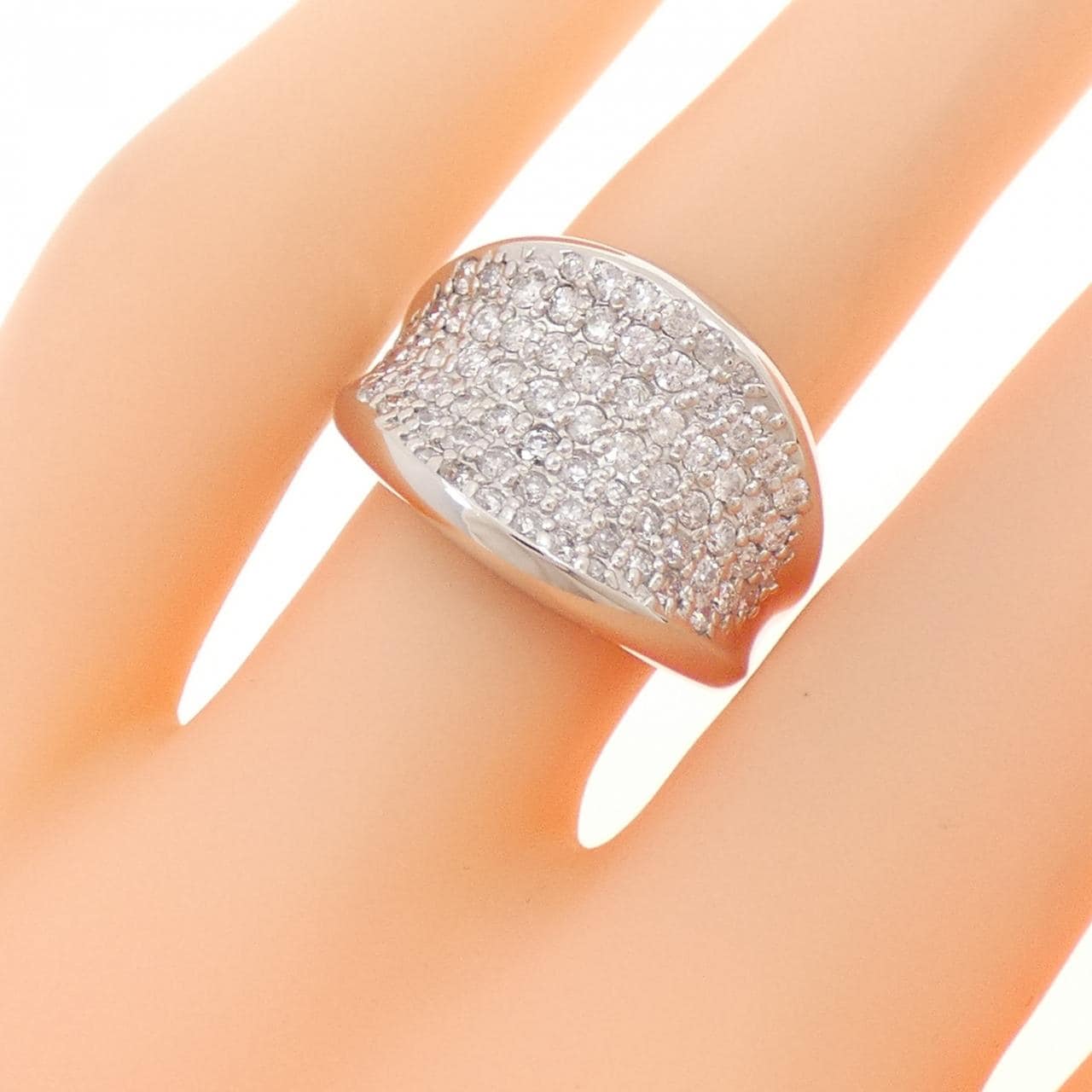 PT900 パヴェ ダイヤモンド リング 1.00CT