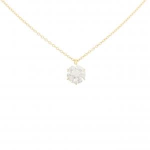 【リメイク】K18YG ダイヤモンド ネックレス 1.002CT F SI1 3EXT H&C