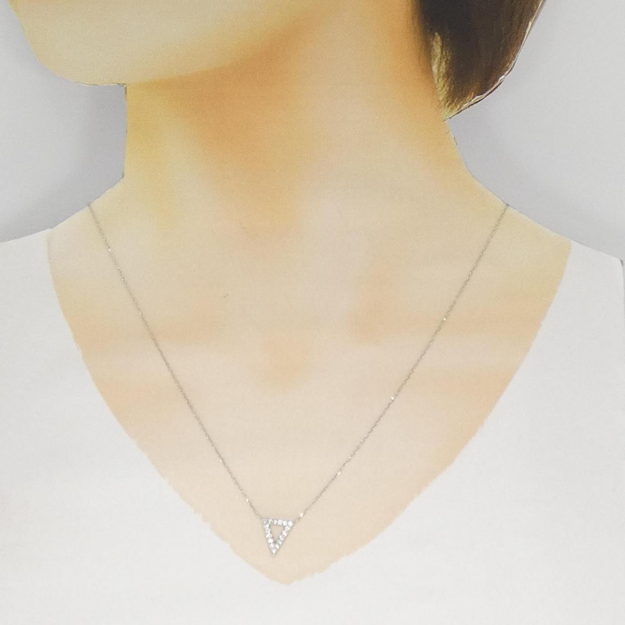 K18WG ダイヤモンド ネックレス 0.25CT