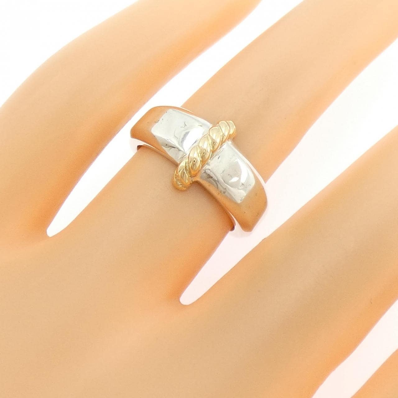 【ヴィンテージ】エルメス ホールマーク/18KYG リング