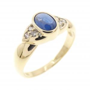 K18YG サファイヤ リング 0.64CT